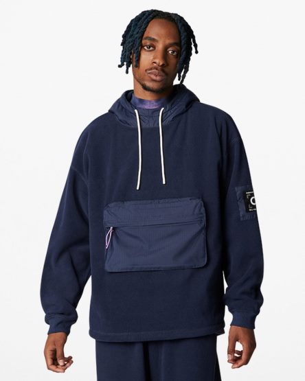 Men's Converse Counter Climate Pullover Hoodie Obsidian | AU 1836ER